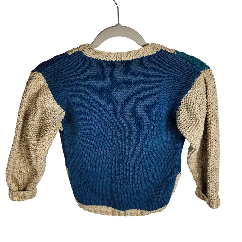 Vintage Gymboree Chunky Knit Cardigan Sweater Boy XL Into The Woods 1997 Grandpa